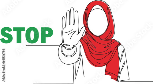 Stop discrimination against muslim women wearing hijab vector vector