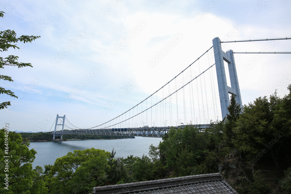 穴場稲荷から見た下津井瀬戸大橋 穴場稲荷から見た下津井瀬戸大橋