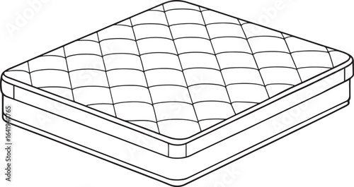 Comfortable mattress design illustration ideal for bedroom furniture, hotels, and restful sleep interior projects