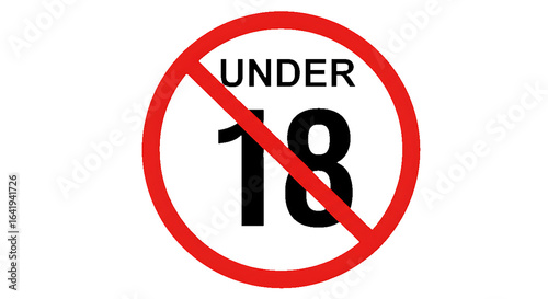 Free Download Under 18 Prohibition Sign - Adults Only Age Restriction Symbol - GFXLoad