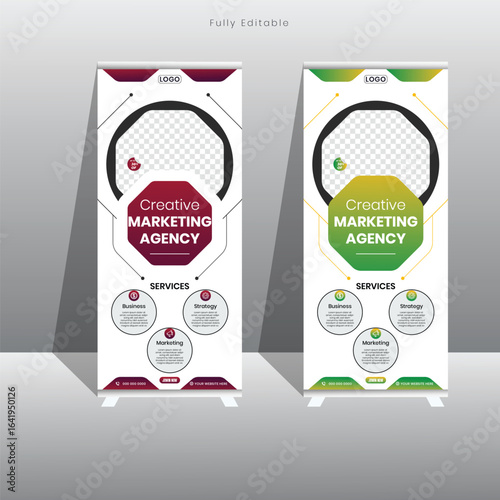 Business Roll Up banner for event, presentation, exhibition, business, project, company, Standee Design.