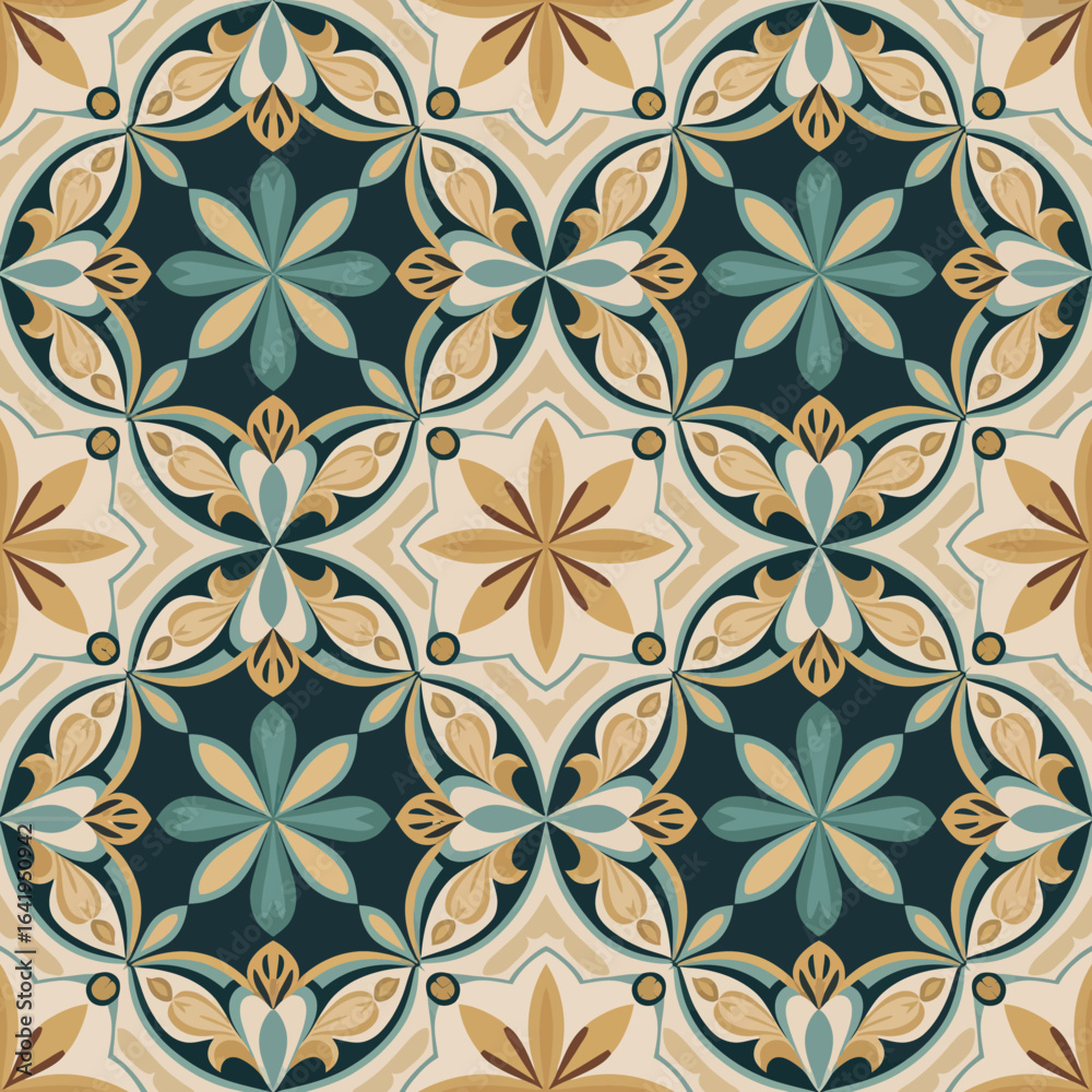 Fototapeta premium vector illustration hires Collection of High-Resolution Abstract Seamless ornament Patterns with Diverse Designs and Textures
