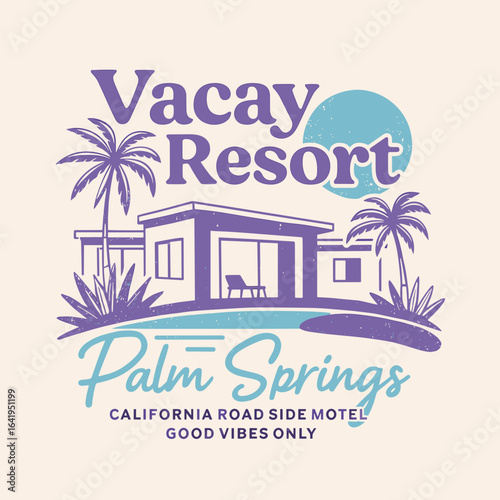 Vacay resort palm springs illustration