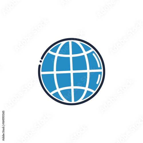 World Wide Web Icon Ideal for website navigation, global business promotions, and internet service advertisements.
