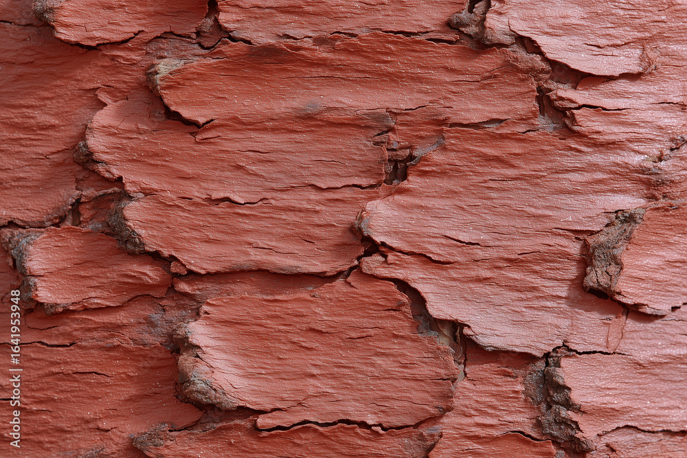 Fototapeta premium A detailed close-up of weathered textured tree bark in earthy shades. This texture invites touch and evokes a sense of timelessness