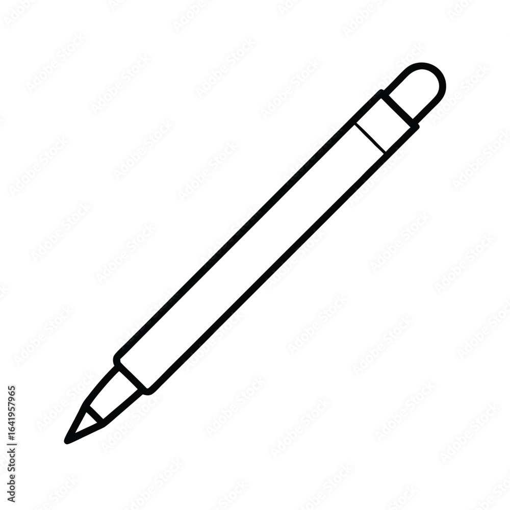 Fototapeta premium Minimalist pen icon vector line art