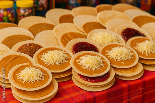 Colombian Obleas with Arequipe, Cheese, and Jam