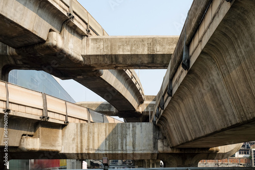 Wallpaper Mural Expressways and BTS Tracks Crisscrossing in Bangkok Torontodigital.ca