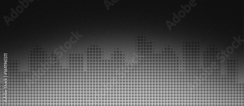 Φωτογραφία Abstract city skyline silhouette illustration with dotted pattern against a grad