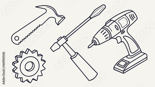 Essential Hand and Power Tools Guide – Hammer, Screwdriver, Drill, Saw Blade – Must-Have DIY Equipment for Home Improvement, Construction, Carpentry, and Repair Projects for Professionals and Beginner