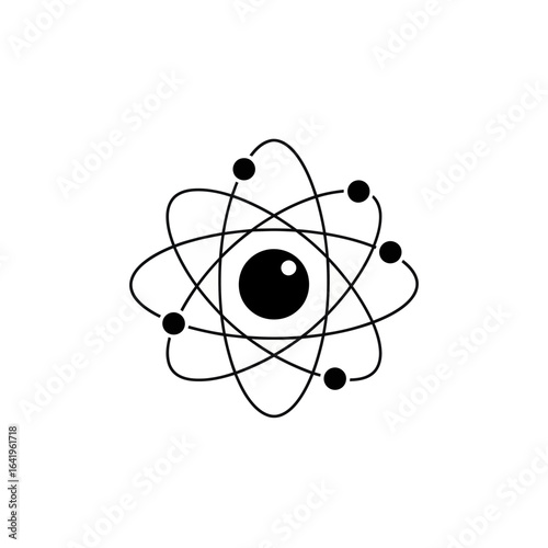 Basic atom graphic illustration