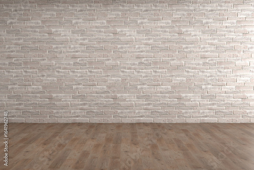 Modern empty room with minimal space. 3D rendering