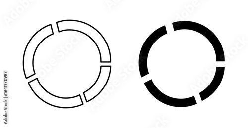 Circular segmented chart infographic icon