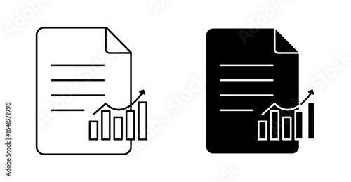  Financial report document with growth chart icon