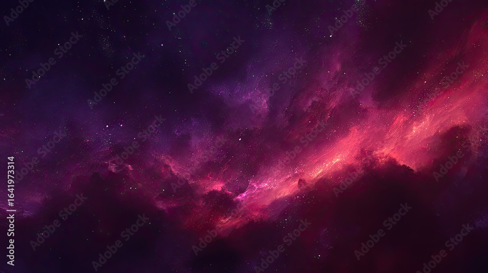 Fototapeta premium A breathtaking view of vibrant nebulae and stars in the cosmos.