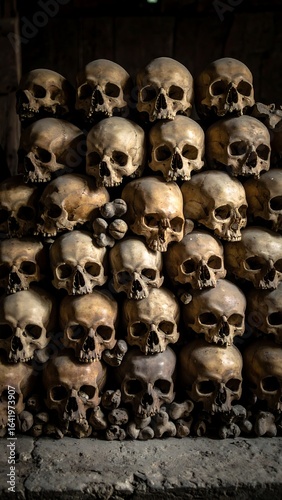 Towering skulls, grim memento mori