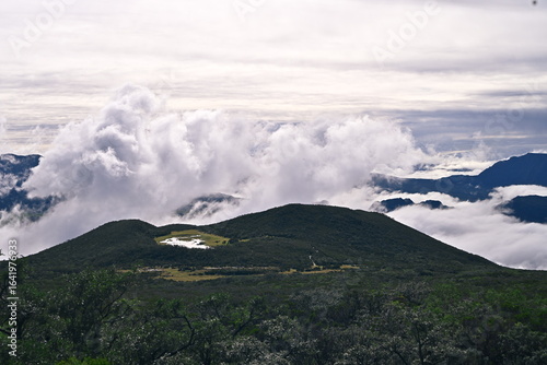 mountains and clouds