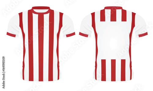 Soccer red and white jersey. vector illustration	