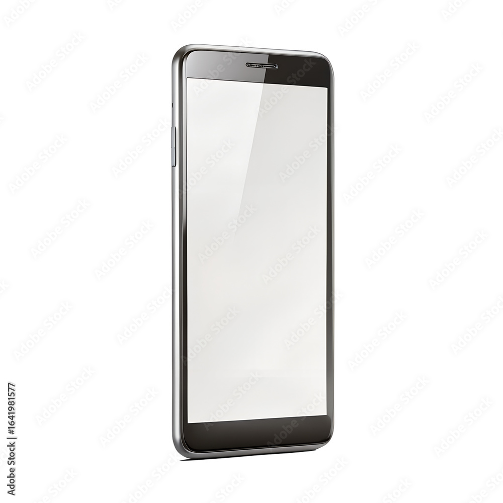 Modern smartphone with blank screen isolated on transparent background, offering a clean and contemporary design for various digital communication and technology applications Modern smartphone with blank screen isolated on transparent background, offering a clean and contemporary design for various digital communication and technology applications