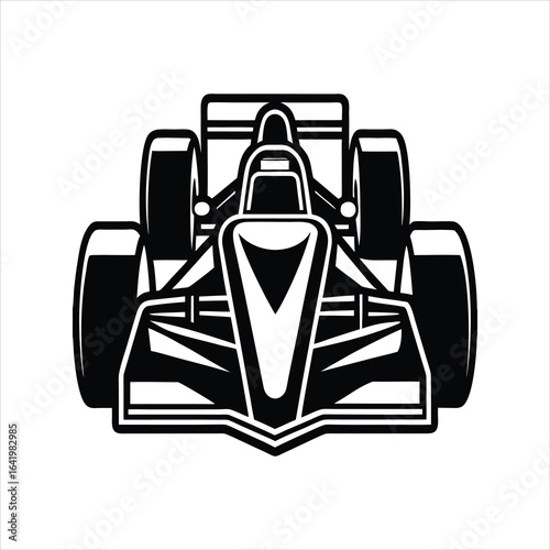 Speed Racing Car Silhouette Vector Illustration
