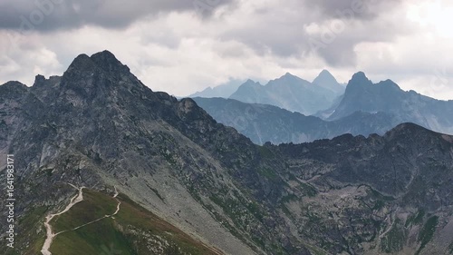 Aerial view of the stunning Tatra Mountains in Zakopane, Poland