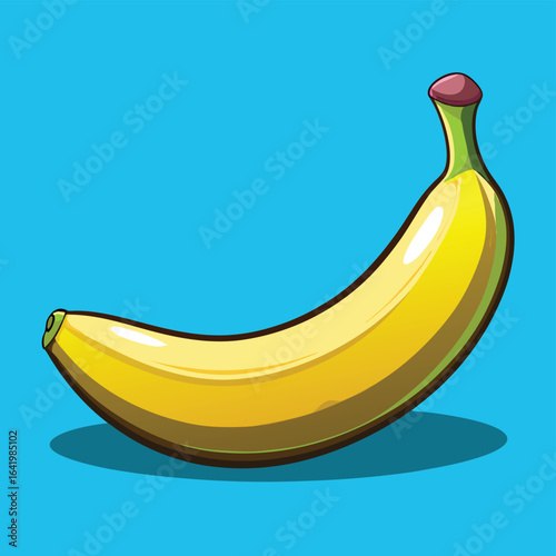 Fresh ripe yellow banana fruit isolated on a clean white background