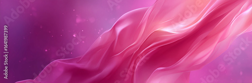 Romantic Pink and Purple Crushed Velvet Texture with Soft Shiny Waves, Love and Emotions Concept, Bed Sheet Close-Up