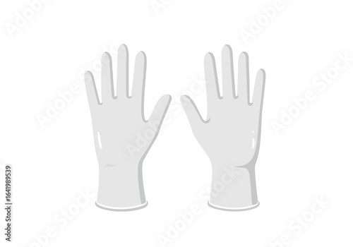 Pair of White Medical Gloves, Protective Handwear