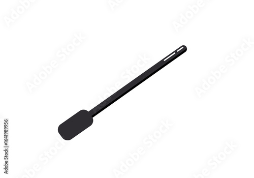 Black Spatula with Slotted End, Kitchen Utensil