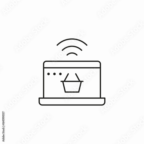 online shopping website  icon sign vector