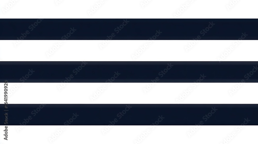 Obraz premium Three horizontal navy blue stripes on a white background.