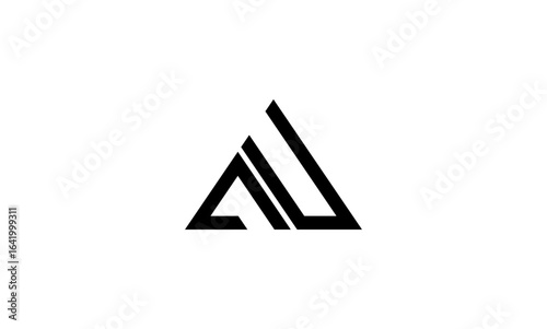 Bild auf Leinwand AU initial letters, monogram logo