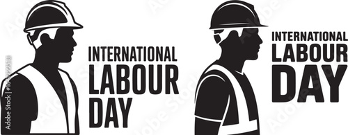 International Labour Day Worker Silhouette Vector