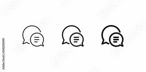 two speech bubbles icon sign vector