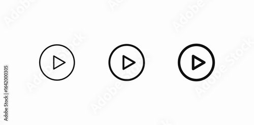 video play button icon sign vector