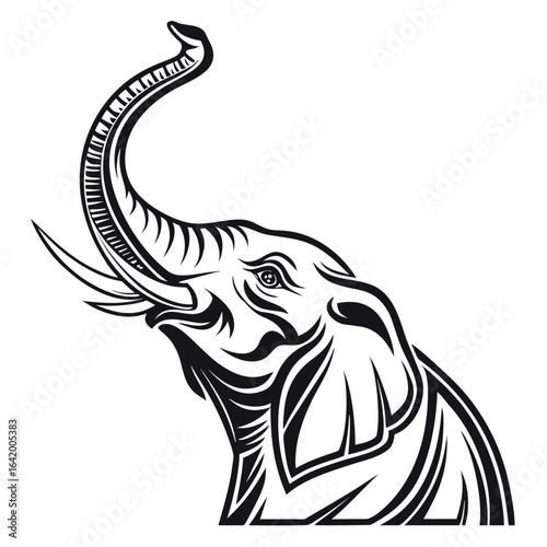 vector illustration of an abstract elephant