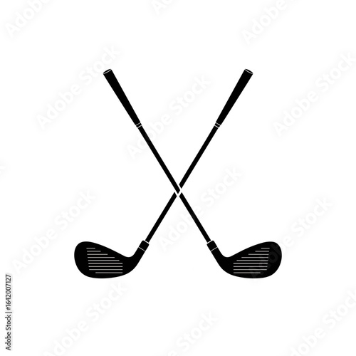 Crossed golf clubs