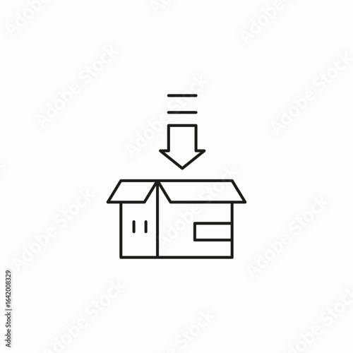 package delivery box icon sign vector