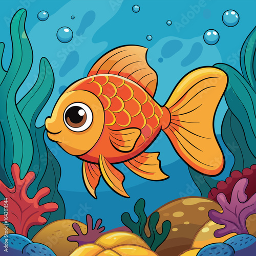 seamless background with fishes