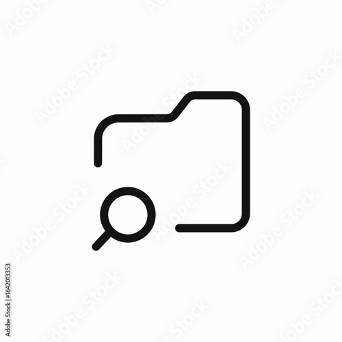 folder with magnifyingglass icon sign vector
