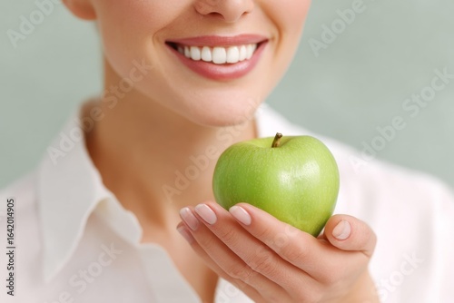 Healthy Teeth and Fresh Apple