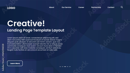 Dark blue gradient geometric shapes and soft lines creating a stylish background perfect for modern landing pages digital templates websites and creative graphic design projects
