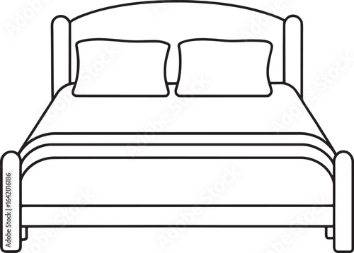 Sleek bedroom furniture bed outline perfect for restful sleep and home design elements