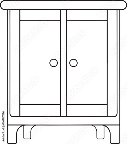 Classic cabinet with double doors ready to store your home essentials in an organized manner