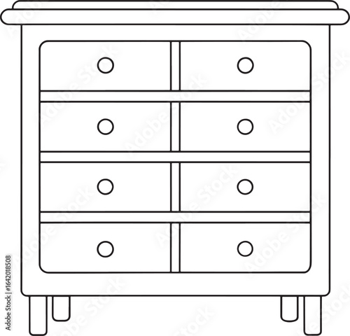 Elegant chest of drawers offers practical bedroom storage solutions, simple design for furniture projects