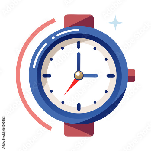 Realistic Clock with Missing Hour Marker Vector, Missing Time Concept, Isolated on White Background