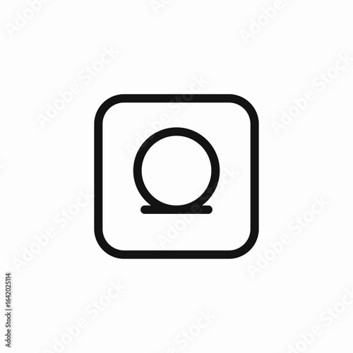 circle in square icon sign vector