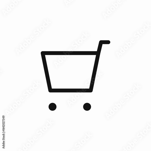shopping cart empty icon sign vector