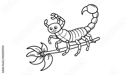 Scorpion t shirt design silhouette and vector line art, high-quality illustration ideal for adult coloring books, art therapy, relaxation and stress relief printable designs