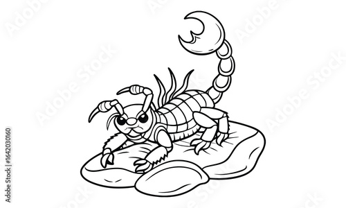Scorpion t shirt design silhouette and vector line art, high-quality illustration ideal for adult coloring books, art therapy, relaxation and stress relief printable designs